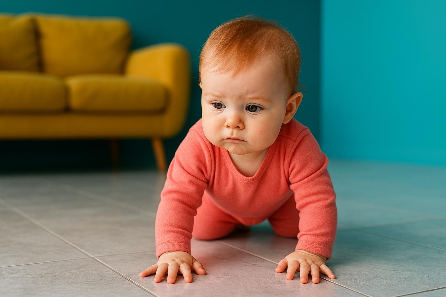 Por qué algunos bebés no gatean en superficies frías