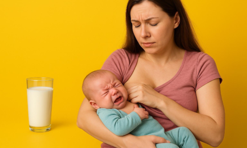 Cómo el consumo de lácteos afecta los cólicos del bebé lactante