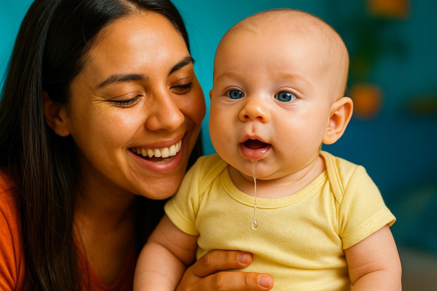 Por qué tu bebé babea tanto a los 3 meses (no siempre son dientes)