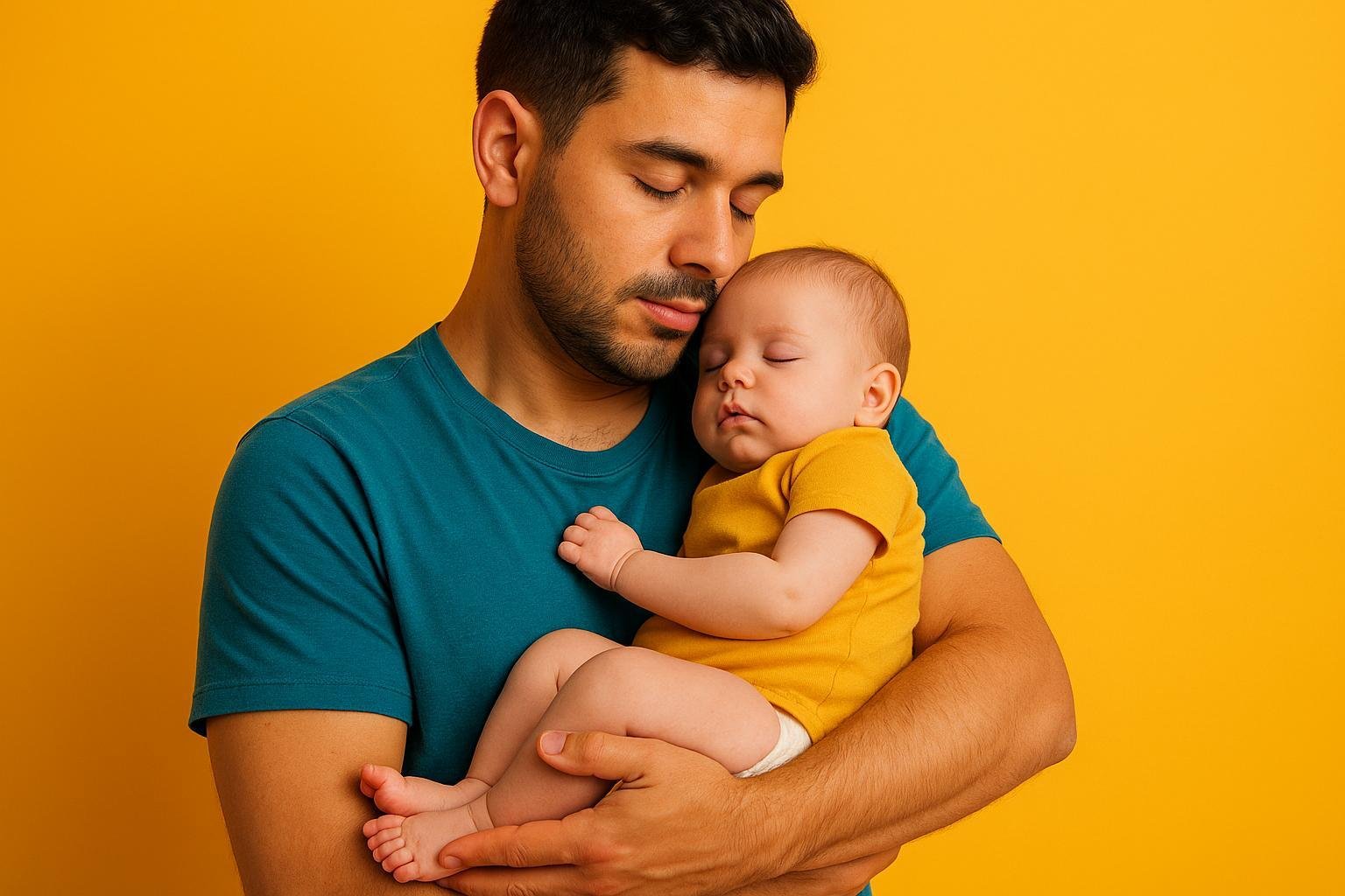 Por qué algunos bebés prefieren los brazos de papá para dormir