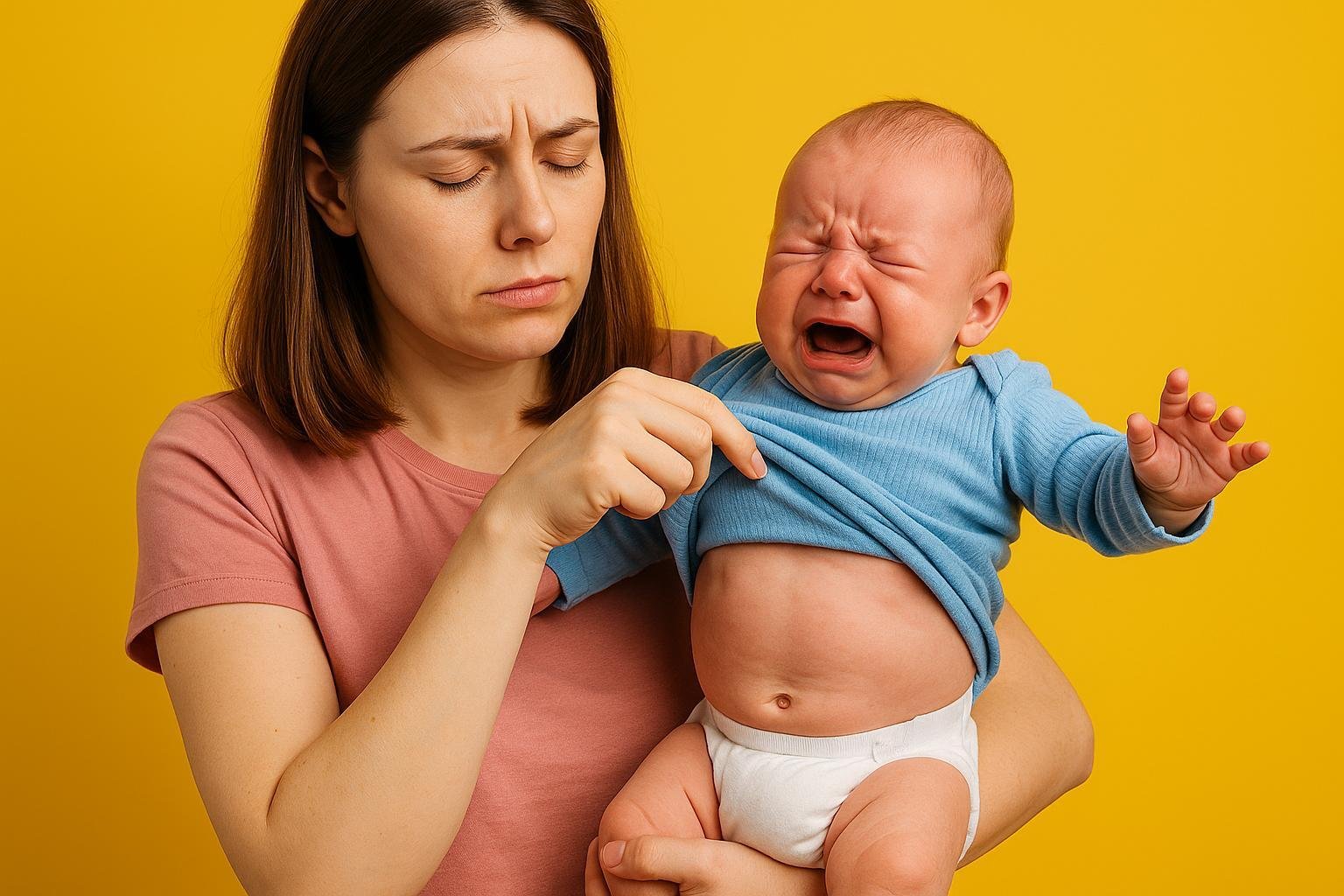 El error al vestir al bebé que empeora los cólicos