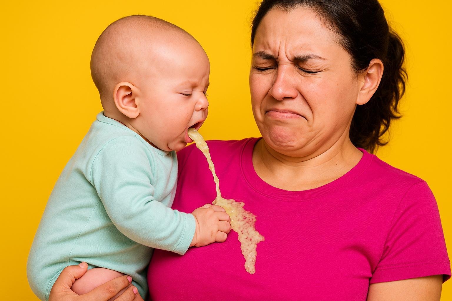 Por qué tu bebé vomita solo con ciertas personas (no es personal)