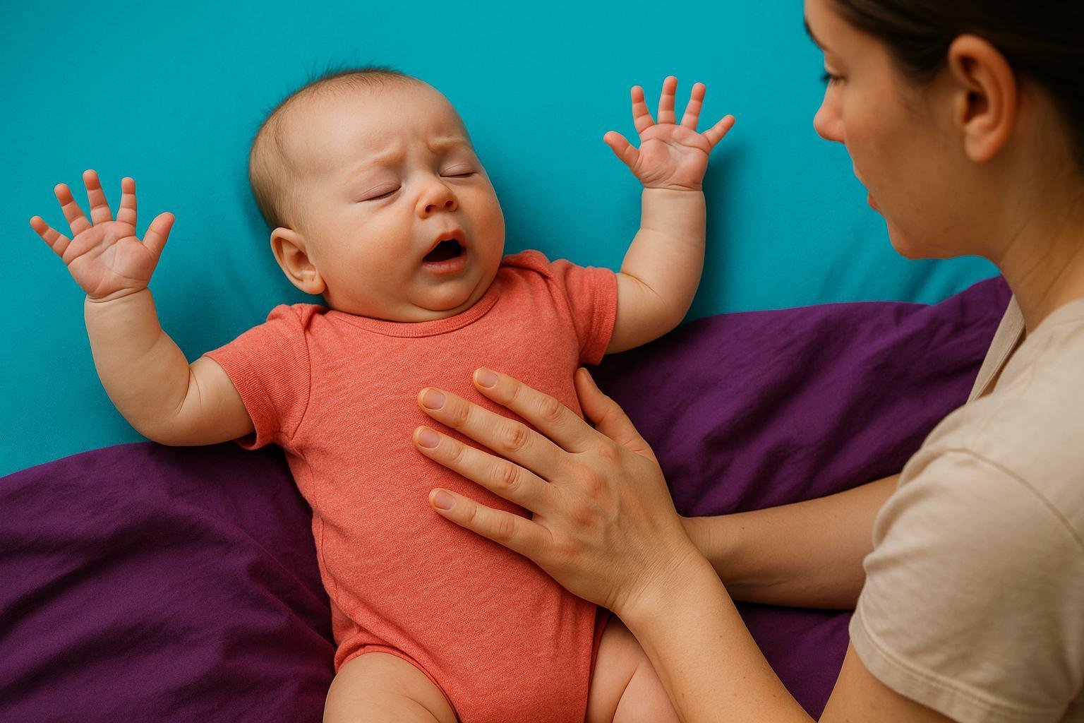 El reflejo que hace que tu bebé se sobresalte al dormir (y cuándo desaparece)
