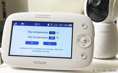 Vigilabebés victure_Función control temperatura_Blogdelbebe