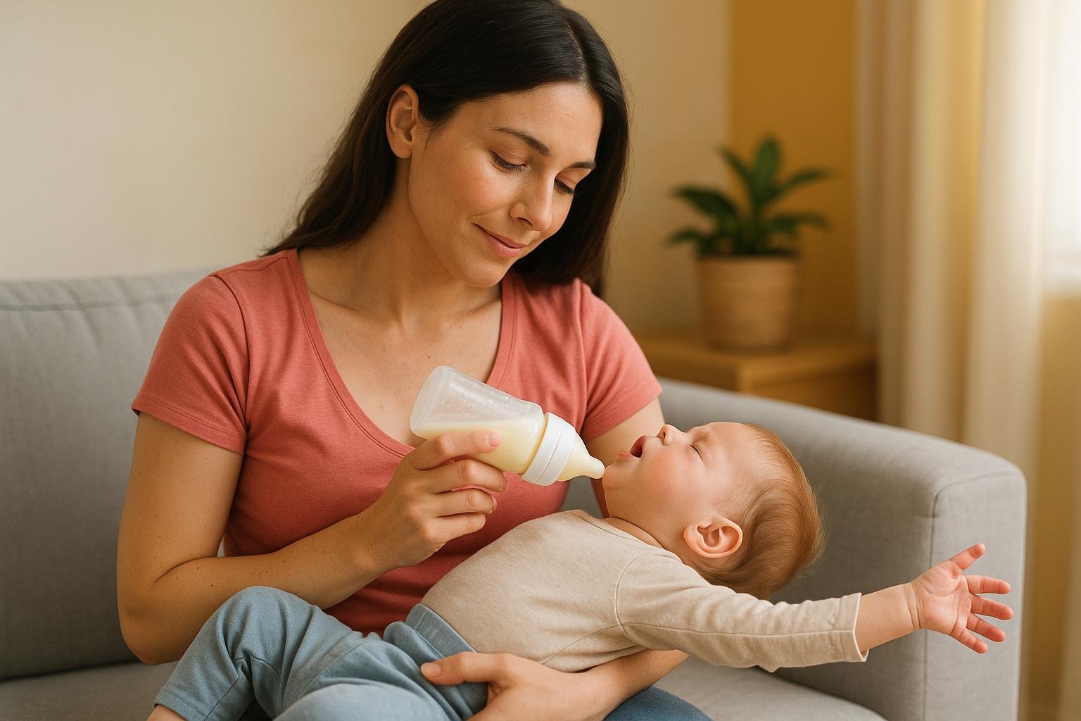 Por qué ocurre el arqueo hacia atrás durante la alimentación