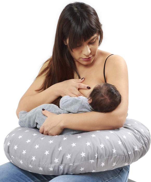Almohada De Lactancia Grande Bebé Lactancia Maternidad Embarazo Zig Zag De Algodón